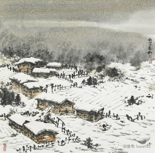  国画技法冰雪山水的画法