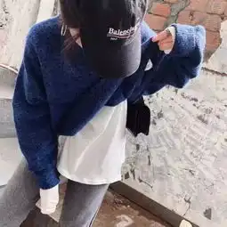  女生头像蓝色系女生头像