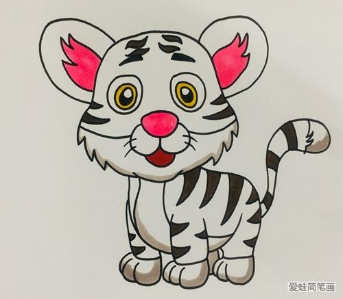  东北虎简笔画步骤