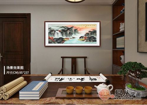  古典书房挂画搭配,山水画让你的书房变得有内涵