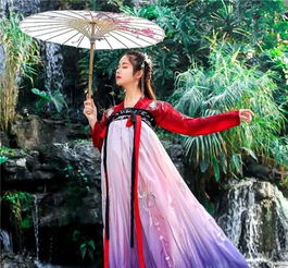 古风山水画廊邂逅穿着汉服的漂亮妹纸龙津溪地给你穿越时空的浪漫