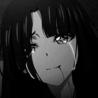  二次元丧系女头黑白