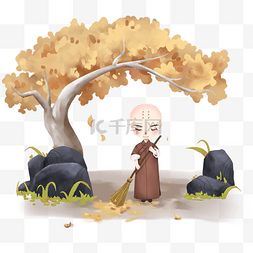  卡通小和尚图片卡通小和尚图片素材免费下载千库网