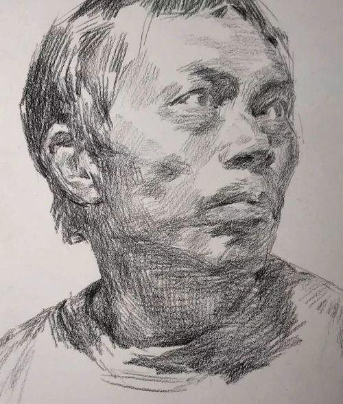  传奇绘画课堂回顾第二六二集朱传奇教你画男老年素描头像以及表现黑白灰的对比与张力