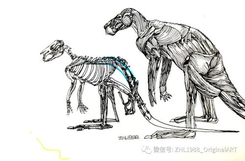  每日一画五画的动物肌肉结构系列