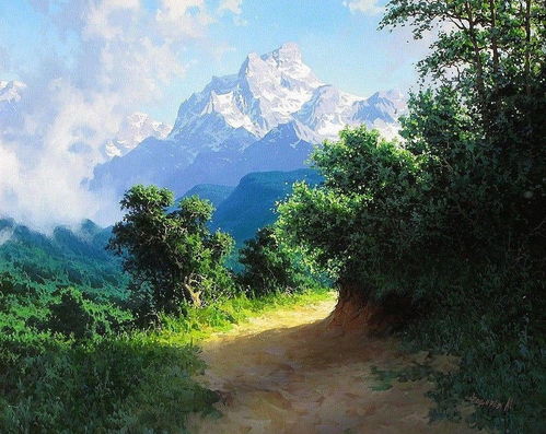  阳光下,幽美的四季风景