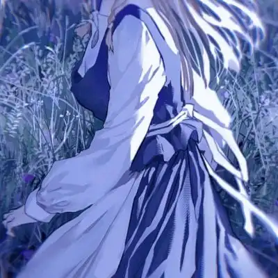  动漫清冷蓝色系头像,清冷的动漫女生头像