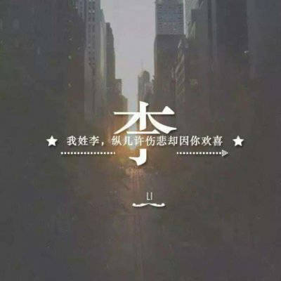  李姓微信头像带有李姓氏的头像大全