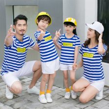 亲子装夏装短袖t恤纯棉宽松可爱小动物母女母子装一家三口家庭装