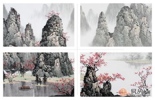  当代国画家宋唐石荣禄山水字画欣赏