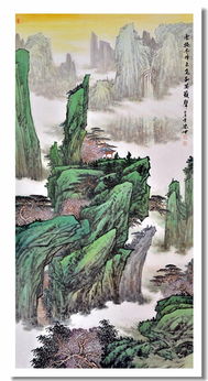  清逸神韵中国画家林德坤山水画作品赏析