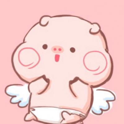  2019猪年最火微信头像卡通猪情侣头像一男一女