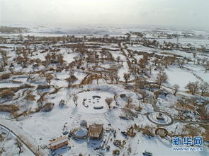  塔克拉玛干沙漠雪景如画