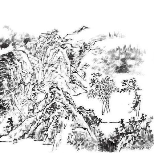  国画教程深山幽居图