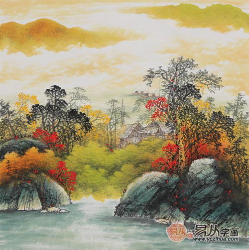  进门玄关挂什么字画好山水画让你的生活充满创意