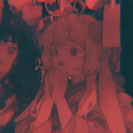  红色系卡通女生头像,手绘出的这种风格绝对经典