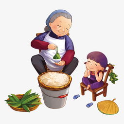  卡通奶奶包粽子背景素材图片免费下载高清装饰图案png千库网图片编号6518883