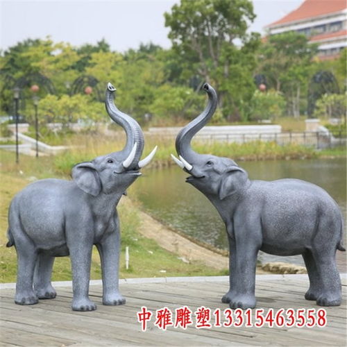 玻璃钢仿真大象动物雕塑赣州玻璃钢雕塑仿真大象生产厂家