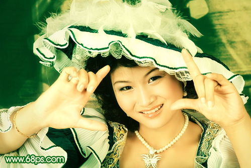  photoshop调出人物图片光亮的黄绿色