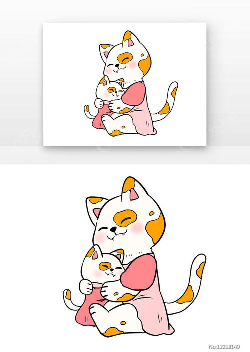  母婴卡通母子动物猫素材国际猫咪日图片8月图片第26张红动中国