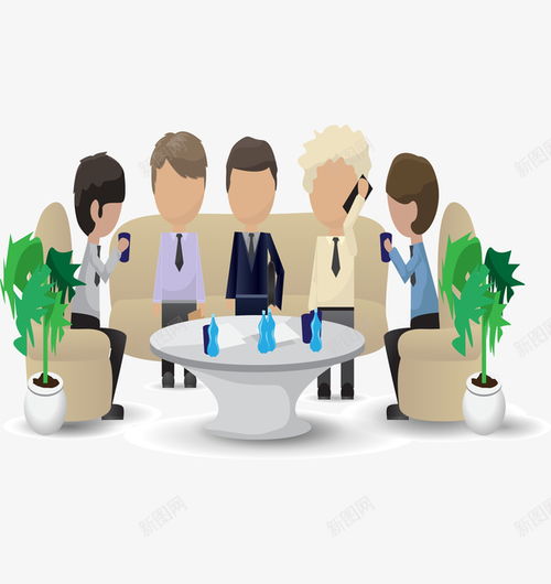  卡通简约扁平化企业文人物装饰介免费下载页面网页平面电商创意素材企业介绍素材