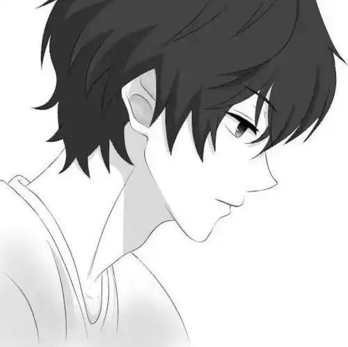  黑白男头男生漫头我假装无所谓,却发现你是真的不在乎