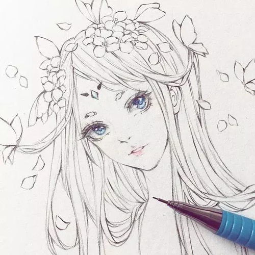  cg原画插画教程绝美仙气女生线稿临摹手绘