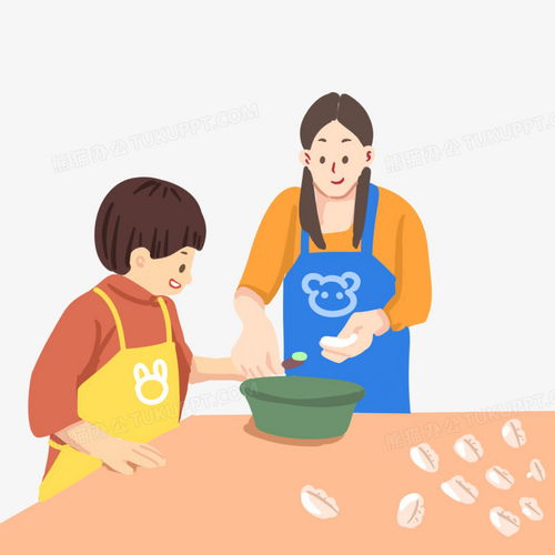  包饺子手绘场景免抠png图片素材免费下载手绘png30003000像素