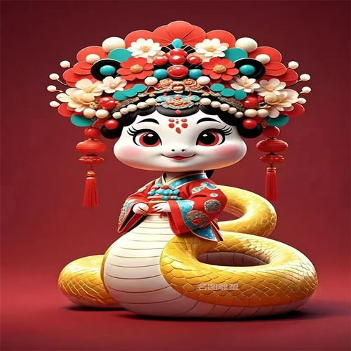  新年生肖玻璃钢雕塑卡通蛇模型定制