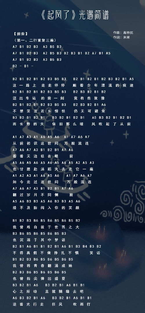  光遇乐谱合集2中国流行歌曲第二弹
