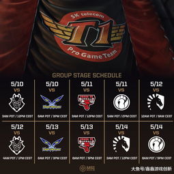  2019mis季中赛最新赛程出炉5月10日小组赛各战队赛程安排g2战队第一天便对战ig和skt比赛
