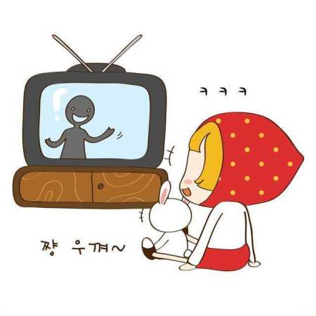 可爱宝宝头像卡通看电视
