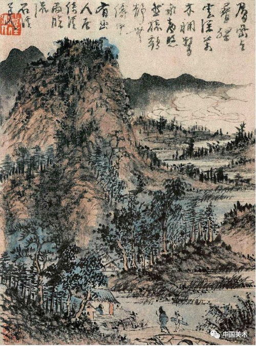  国画髡残粗服乱头笔法之美