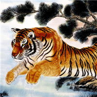  微信头像霸气老虎图片画中老虎虎虎生威