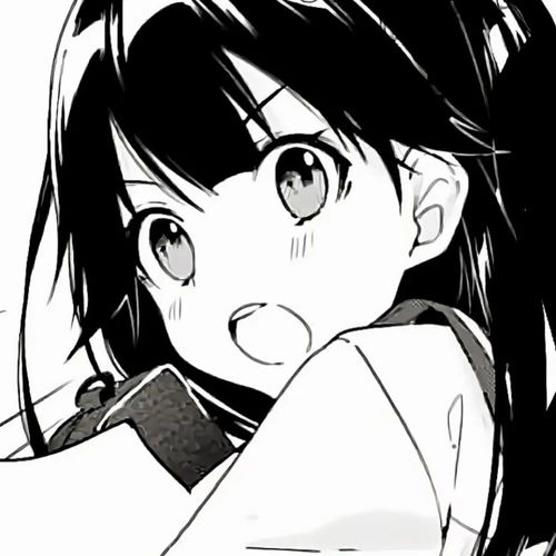  黑白漫画风女头繁华落尽与君同细水长流共君语