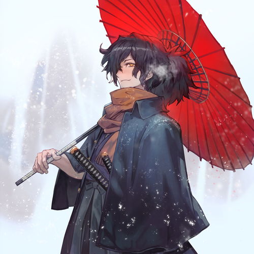 高颜值日本武士插画壁纸,满屏的少年气啊