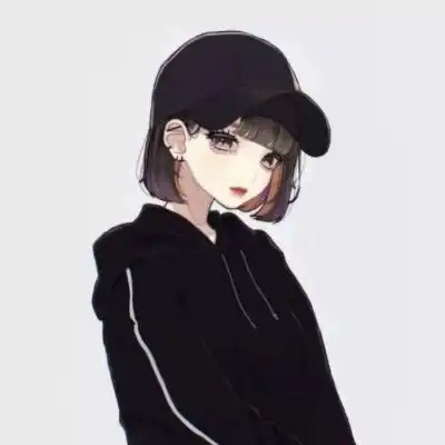  短发动漫头像女生高冷手绘帅气短发女生精致头像