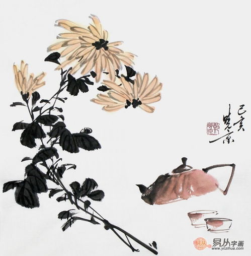  古典诗人手绘国画梅兰竹菊值得一看