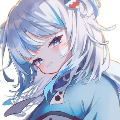 蓝色系女生头像可爱少女