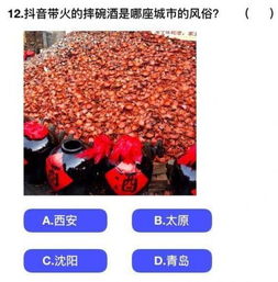  2018抖音社会人全国统一测试卷所有题目完整答案大全