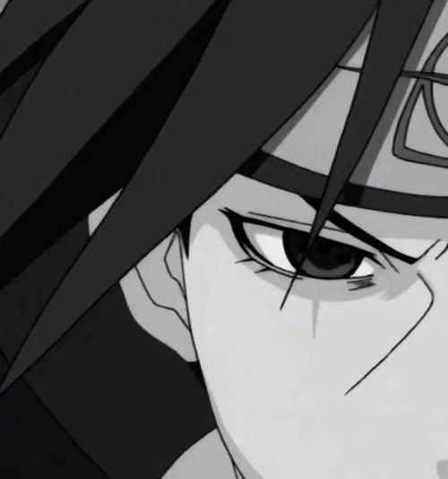  有没有类似这种黑白的动漫男生头像
