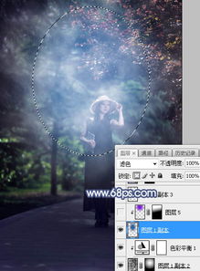  打造魔幻紫蓝色背景人物照片的ps教程