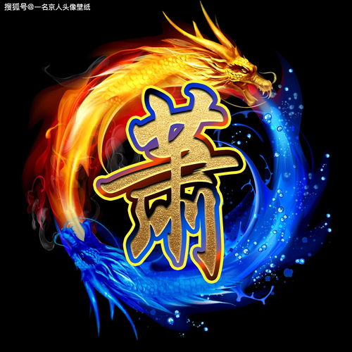  微信头像姓氏头像,霸气中国龙袭来,足足30张