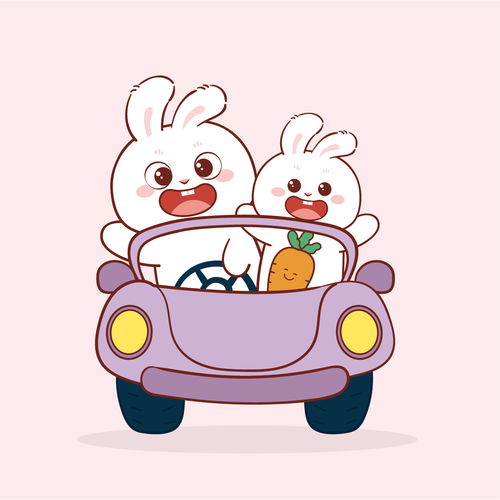  萌小兔129兔子卡通小白兔