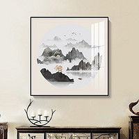  背景墙壁画富贵人客厅装饰画沙发背景墙三联画3040金框多少钱