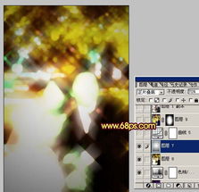  photoshop打造华丽的金色婚片