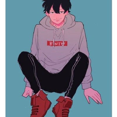  现代卡通油画头像男