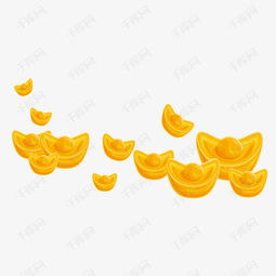  一地的金元宝素材图片免费下载高清卡通手绘psd千库网图片编号6891095