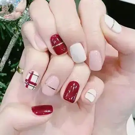 头像女红色系列图片美甲