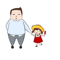  父子漫画头像父亲与儿子的漫画头像